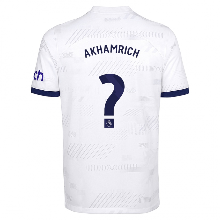 Hombre Camiseta Yusuf Akhamrich #0 Blanco 1ª Equipación 2023/24 La Camisa México