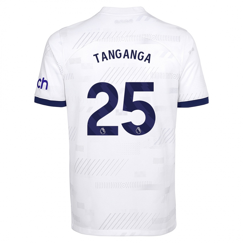 Hombre Camiseta Japhet Tanganga #25 Blanco 1ª Equipación 2023/24 La Camisa México