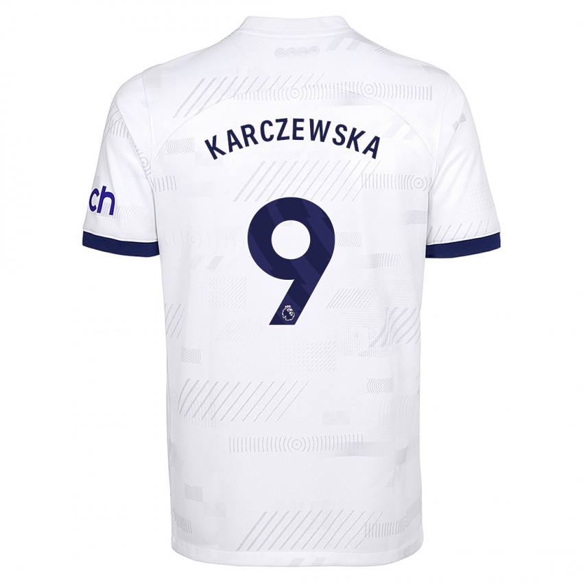 Hombre Camiseta Nikola Karczewska #9 Blanco 1ª Equipación 2023/24 La Camisa México
