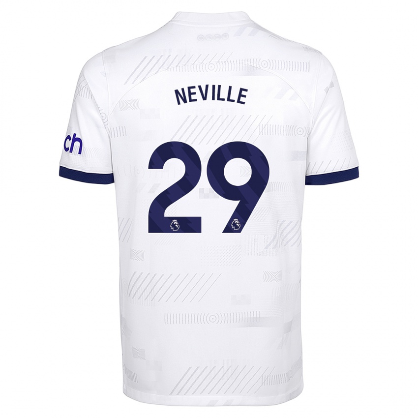 Hombre Camiseta Ashleigh Neville #29 Blanco 1ª Equipación 2023/24 La Camisa México