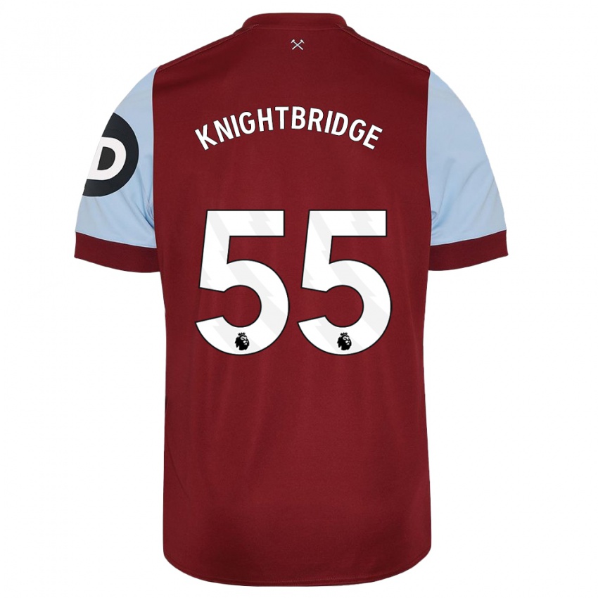 Hombre Camiseta Jacob Knightbridge #55 Granate 1ª Equipación 2023/24 La Camisa México