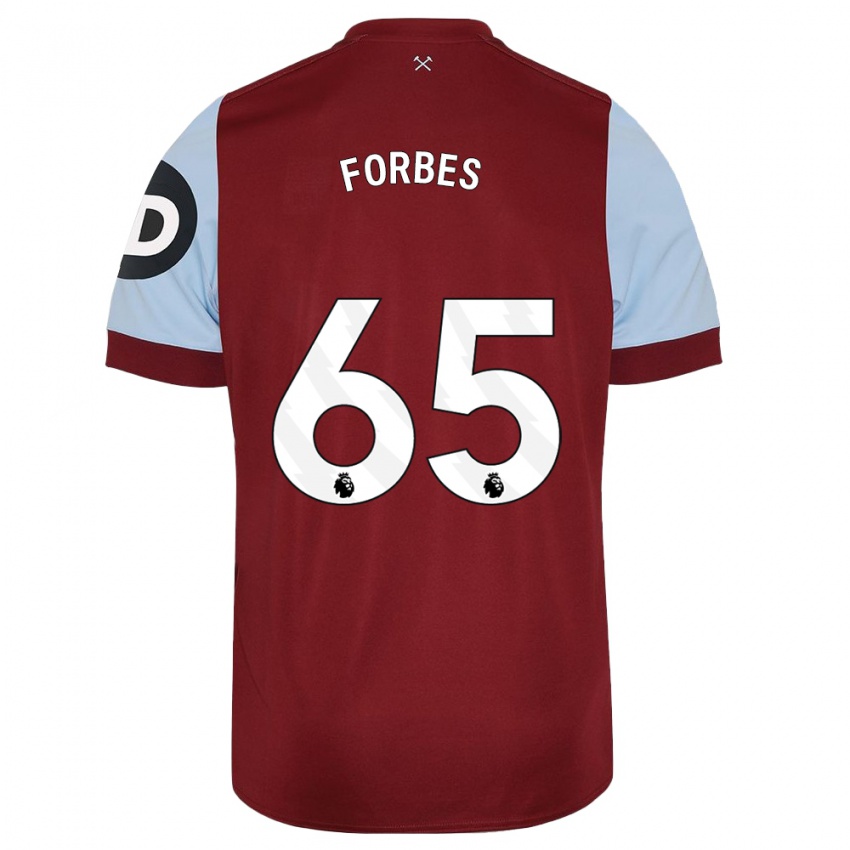 Hombre Camiseta Michael Forbes #65 Granate 1ª Equipación 2023/24 La Camisa México