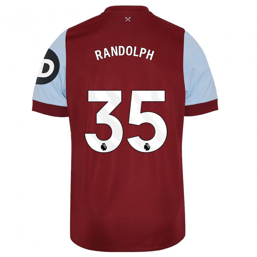 Hombre Camiseta Darren Randolph #35 Granate 1ª Equipación 2023/24 La Camisa México