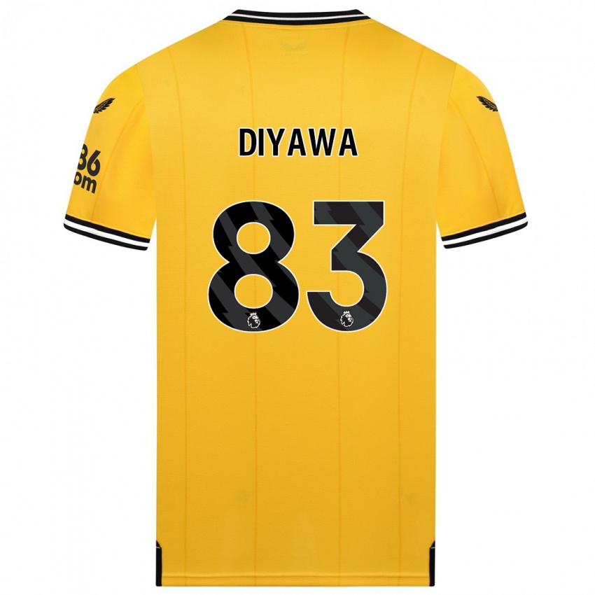 Hombre Camiseta Aaron Keto Diyawa #83 Amarillo 1ª Equipación 2023/24 La Camisa México