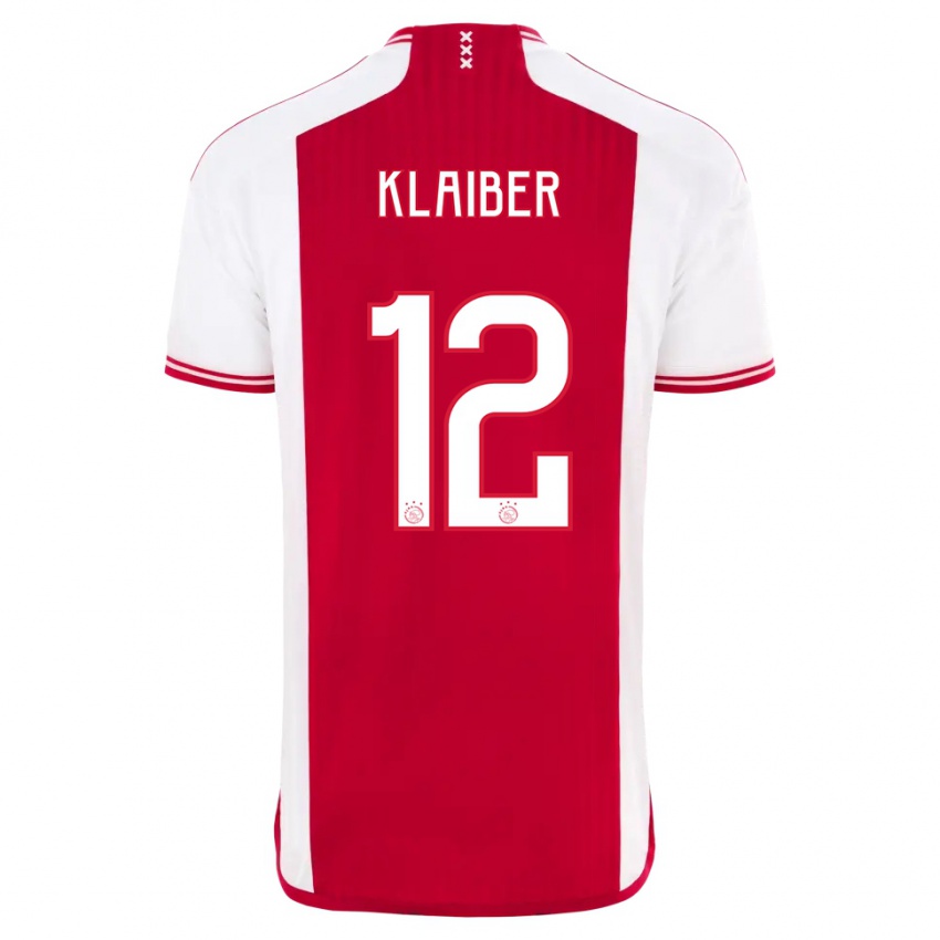 Hombre Camiseta Sean Klaiber #12 Rojo Blanco 1ª Equipación 2023/24 La Camisa México
