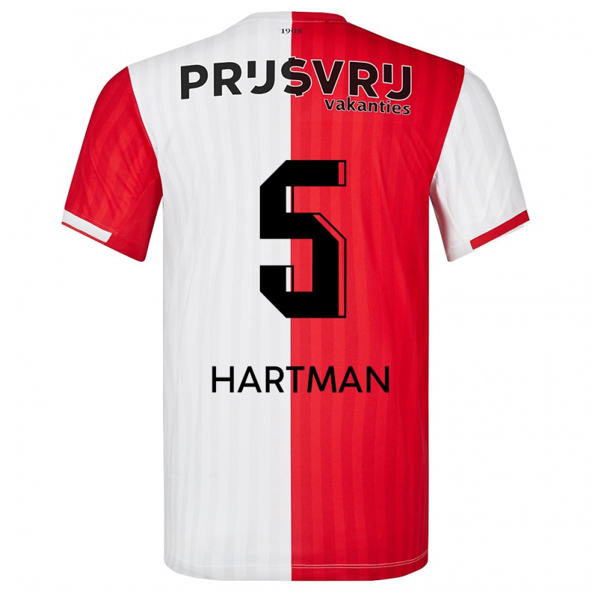 Hombre Camiseta Quilindschy Hartman #5 Rojo Blanco 1ª Equipación 2023/24 La Camisa México