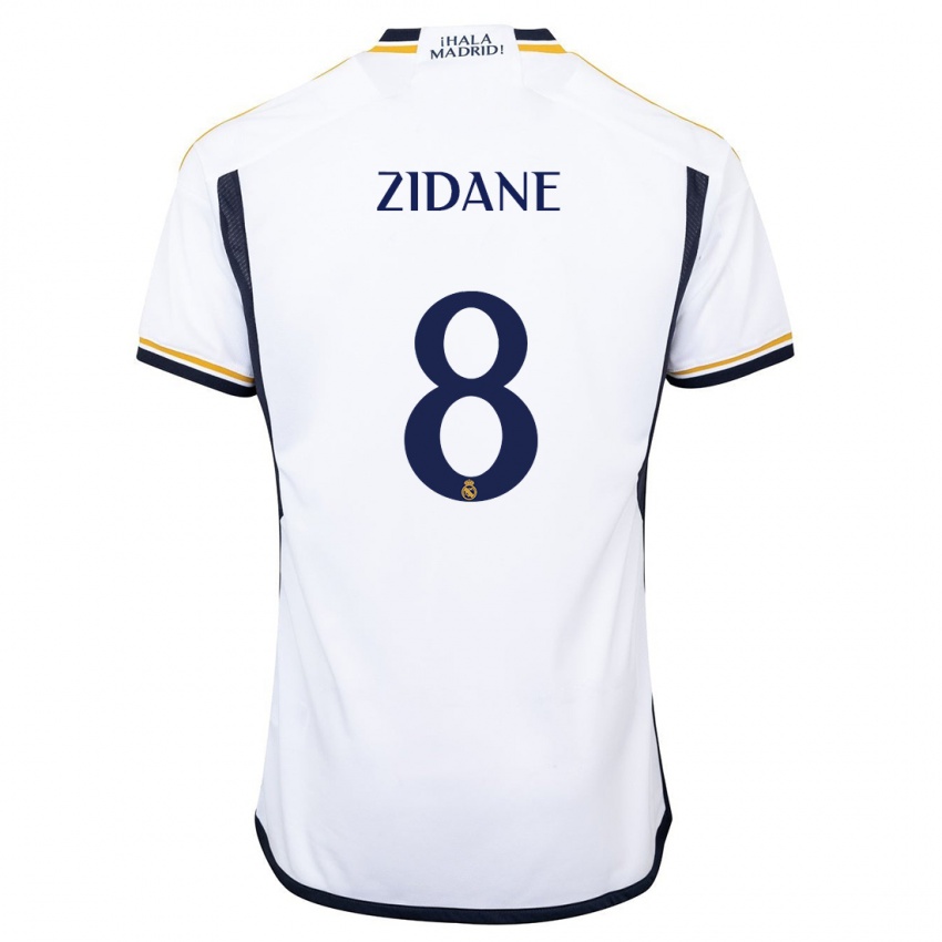 Hombre Camiseta Theo Zidane #8 Blanco 1ª Equipación 2023/24 La Camisa México