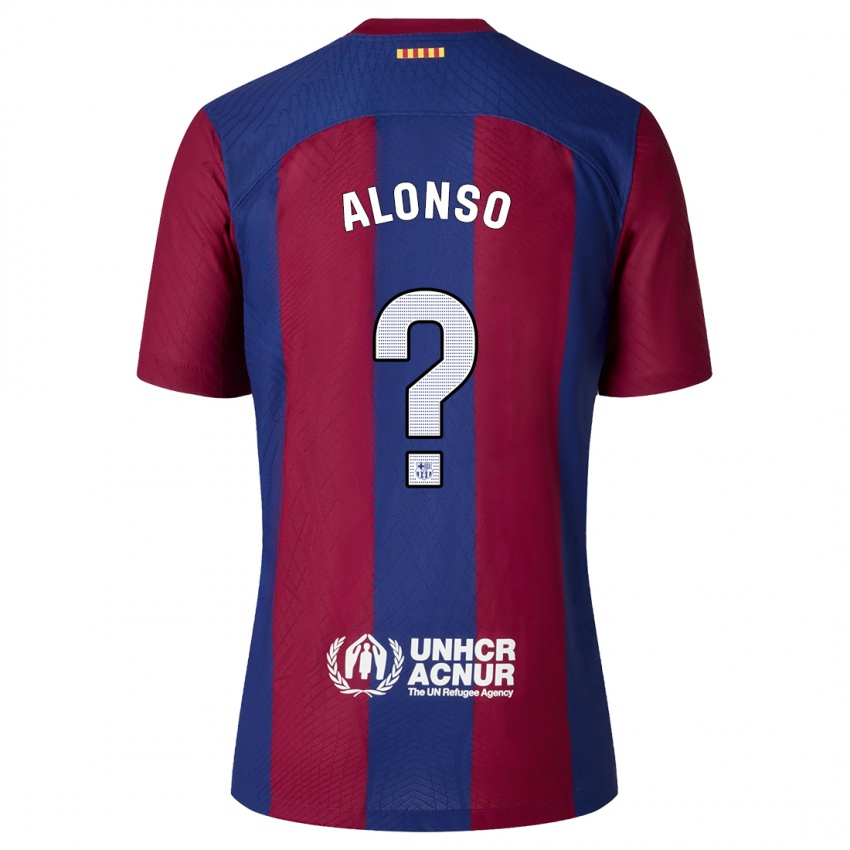 Hombre Camiseta Aáron Alonso #0 Rojo Azul 1ª Equipación 2023/24 La Camisa México