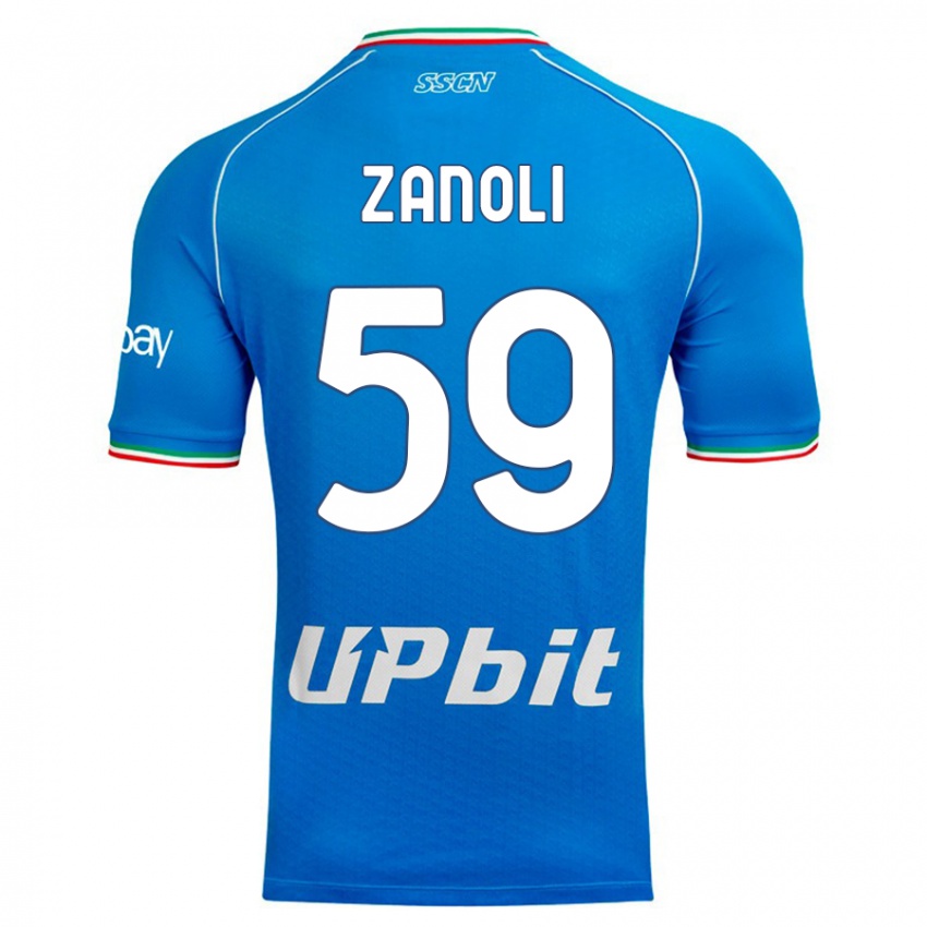 Hombre Camiseta Alessandro Zanoli #59 Cielo Azul 1ª Equipación 2023/24 La Camisa México