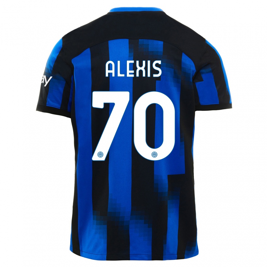 Hombre Camiseta Alexis Sanchez #70 Azul Negro 1ª Equipación 2023/24 La Camisa México