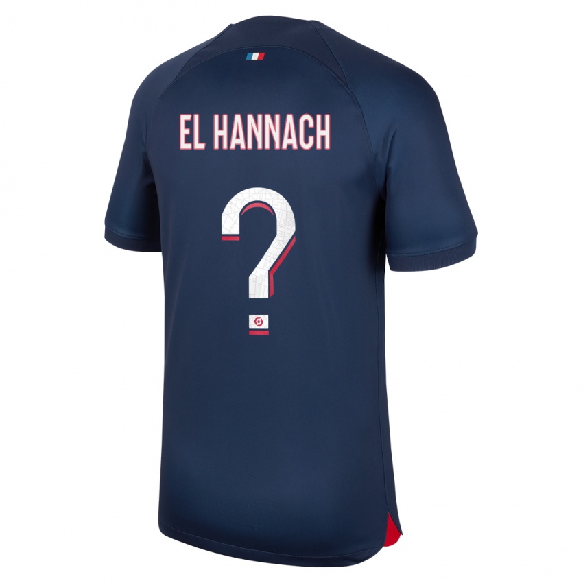 Hombre Camiseta Younes El Hannach #0 Azul Rojo 1ª Equipación 2023/24 La Camisa México