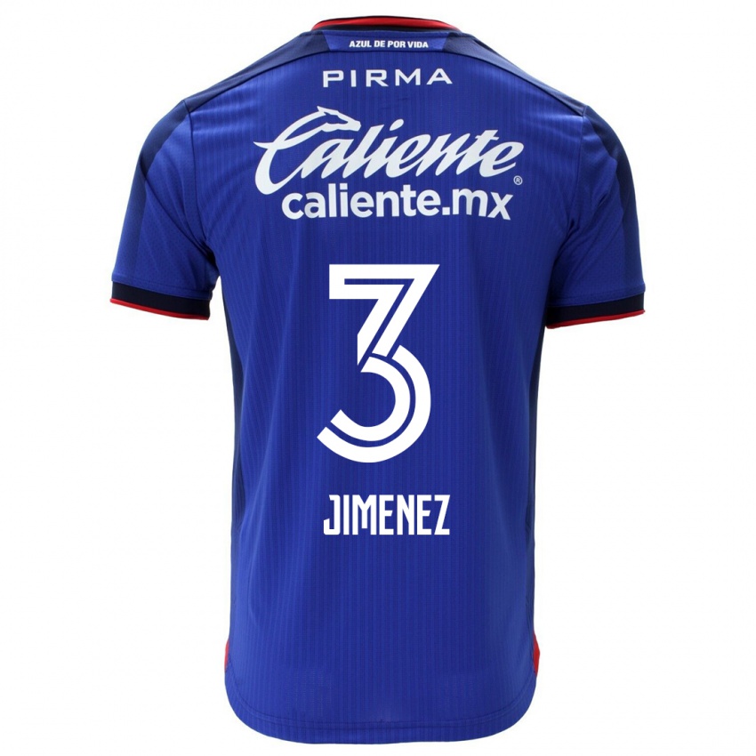 Hombre Camiseta Jaiber Jimenez #3 Azul 1ª Equipación 2023/24 La Camisa México