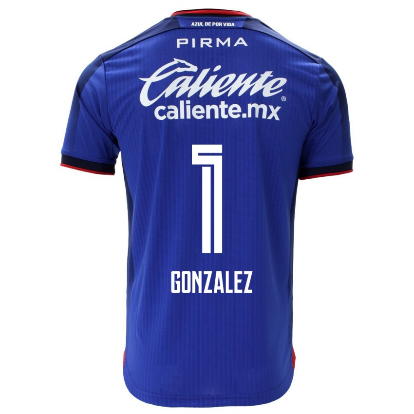 Hombre Camiseta Itzayana Gonzalez #1 Azul 1ª Equipación 2023/24 La Camisa México