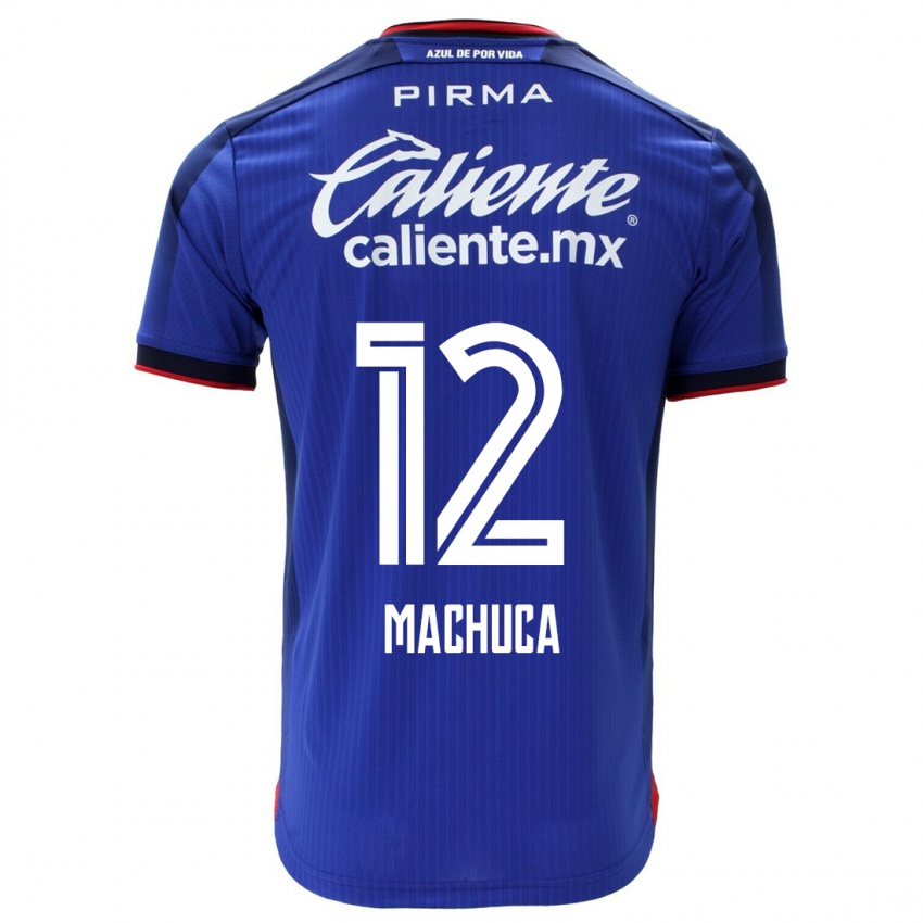 Hombre Camiseta Gabriela Machuca #12 Azul 1ª Equipación 2023/24 La Camisa México
