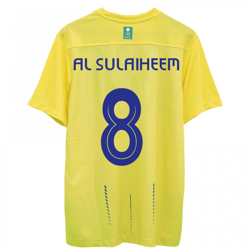 Hombre Camiseta Abdulmajeed Al-Sulaiheem #8 Amarillo 1ª Equipación 2023/24 La Camisa México