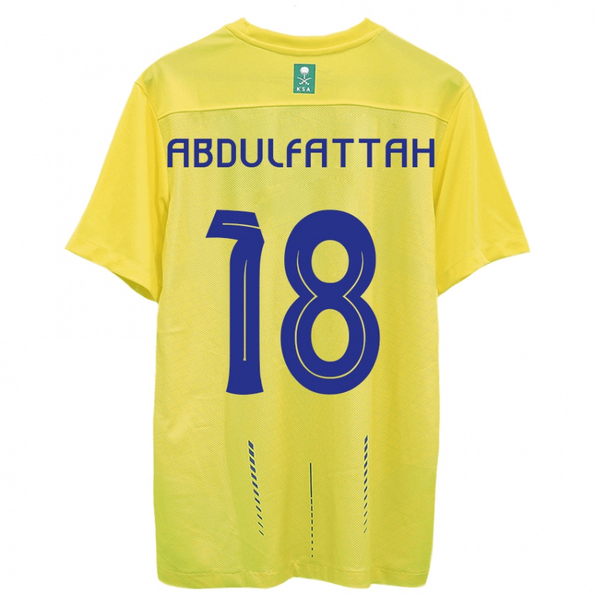 Hombre Camiseta Abdulfattah Adam #18 Amarillo 1ª Equipación 2023/24 La Camisa México