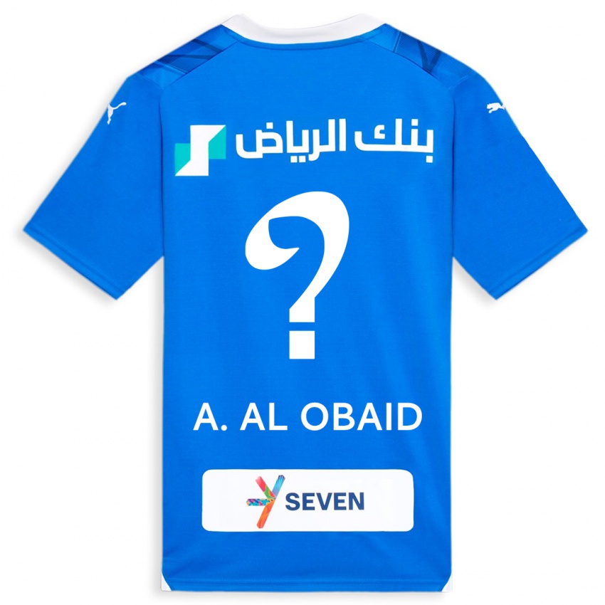 Hombre Camiseta Abdulrahman Al-Obaid #0 Azul 1ª Equipación 2023/24 La Camisa México
