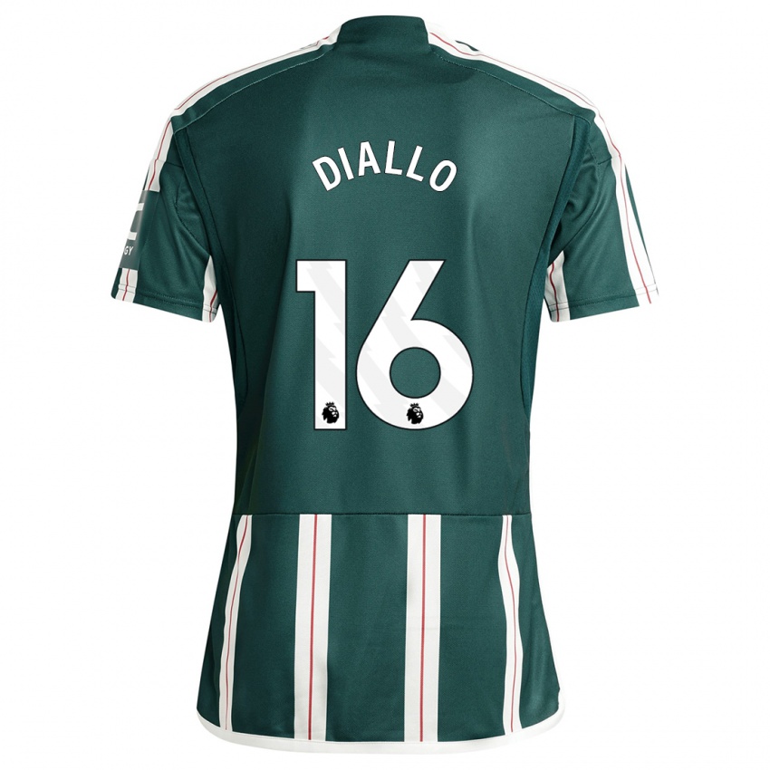 Hombre Camiseta Amad Diallo #16 Verde Oscuro 2ª Equipación 2023/24 La Camisa México