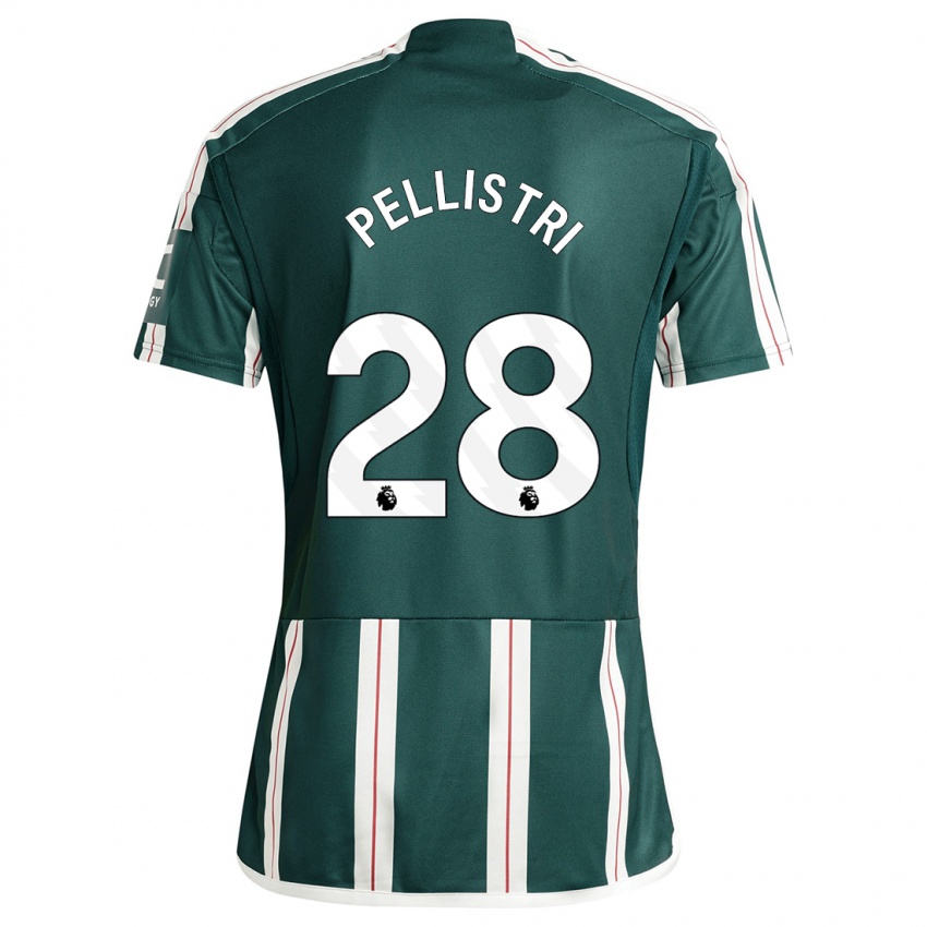 Hombre Camiseta Facundo Pellistri #28 Verde Oscuro 2ª Equipación 2023/24 La Camisa México