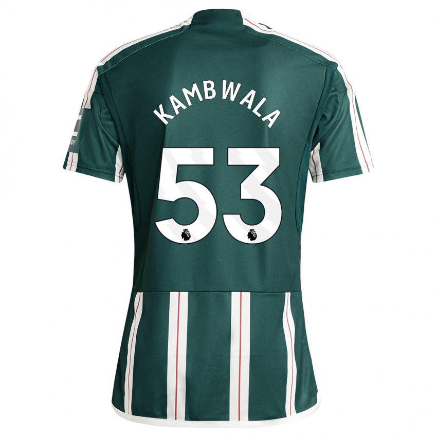 Hombre Camiseta Willy Kambwala #53 Verde Oscuro 2ª Equipación 2023/24 La Camisa México