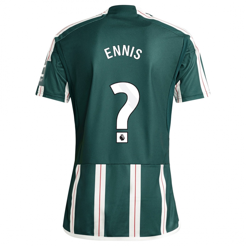 Hombre Camiseta Ethan Ennis #0 Verde Oscuro 2ª Equipación 2023/24 La Camisa México