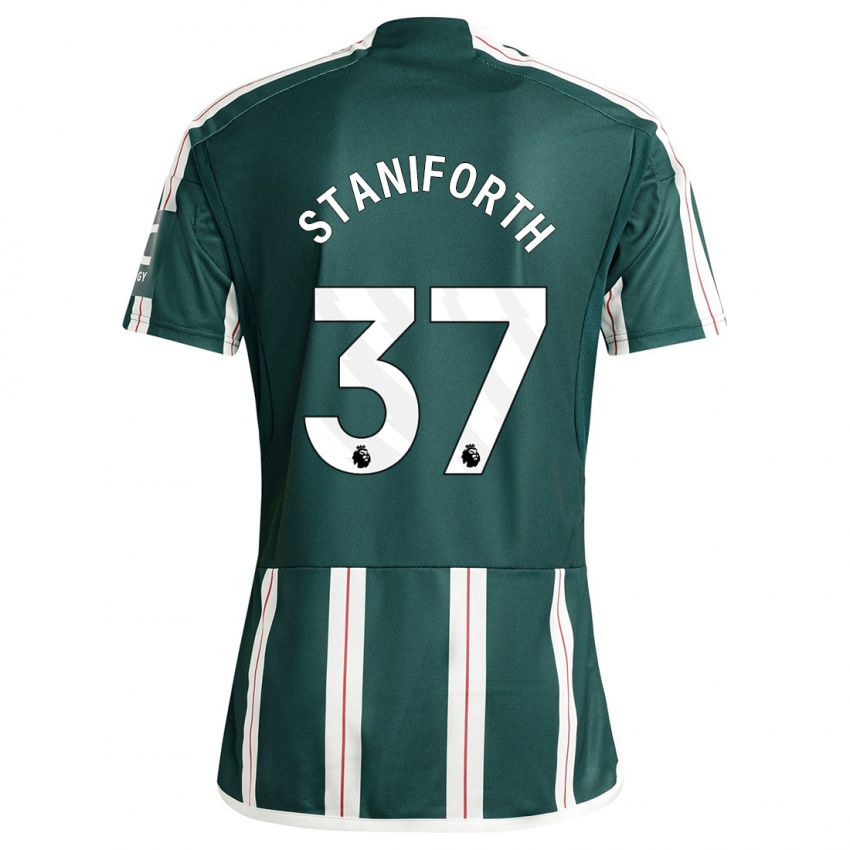 Hombre Camiseta Lucy Staniforth #37 Verde Oscuro 2ª Equipación 2023/24 La Camisa México