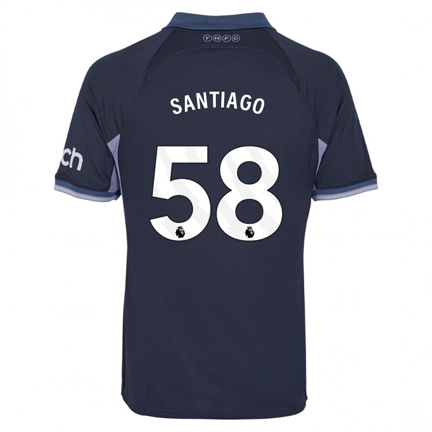 Hombre Camiseta Yago Santiago #58 Azul Oscuro 2ª Equipación 2023/24 La Camisa México