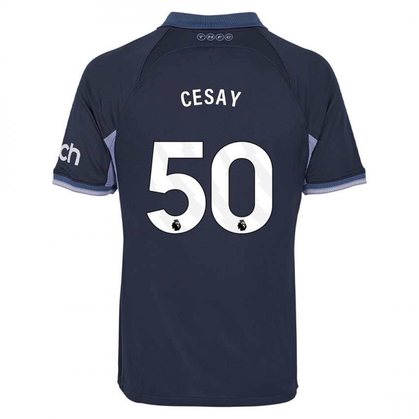 Hombre Camiseta Kallum Cesay #50 Azul Oscuro 2ª Equipación 2023/24 La Camisa México