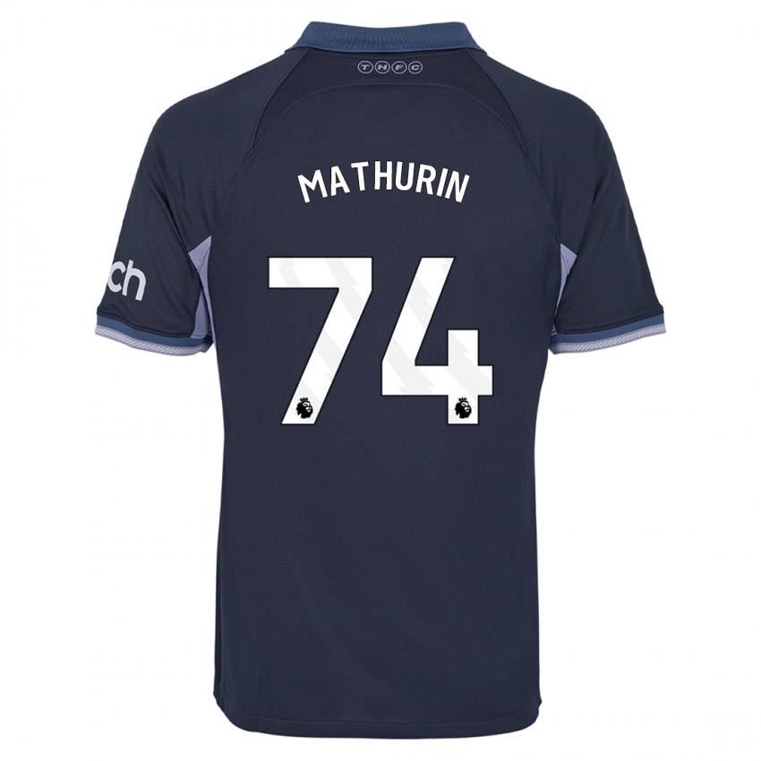 Hombre Camiseta Roshaun Mathurin #74 Azul Oscuro 2ª Equipación 2023/24 La Camisa México