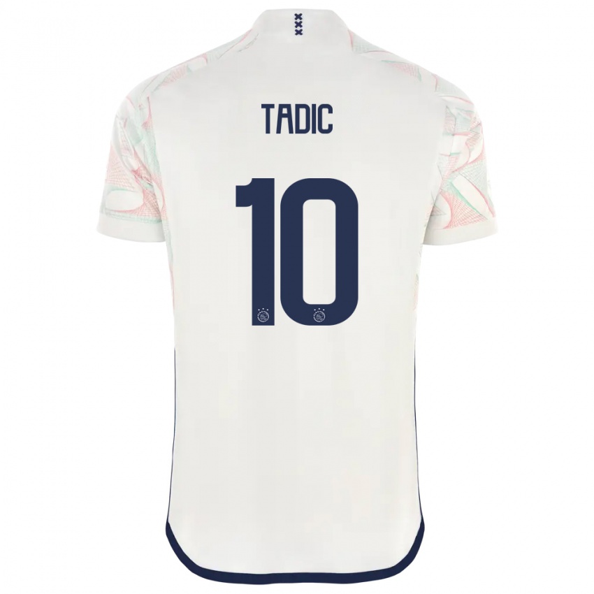 Hombre Camiseta Dusan Tadic #10 Blanco 2ª Equipación 2023/24 La Camisa México