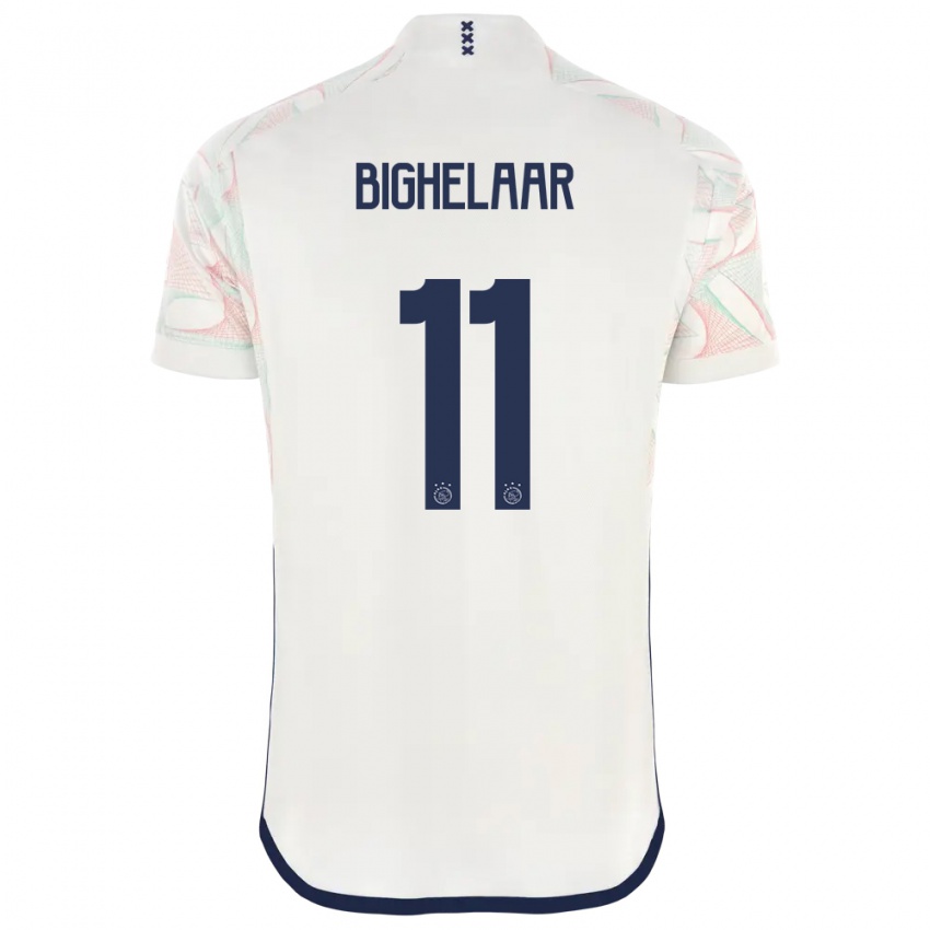 Hombre Camiseta Marjolijn Van Den Bighelaar #11 Blanco 2ª Equipación 2023/24 La Camisa México