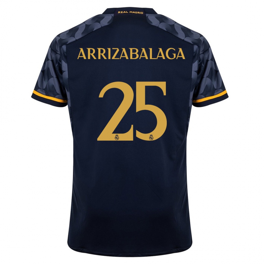 Hombre Camiseta Kepa Arrizabalaga #25 Azul Oscuro 2ª Equipación 2023/24 La Camisa México