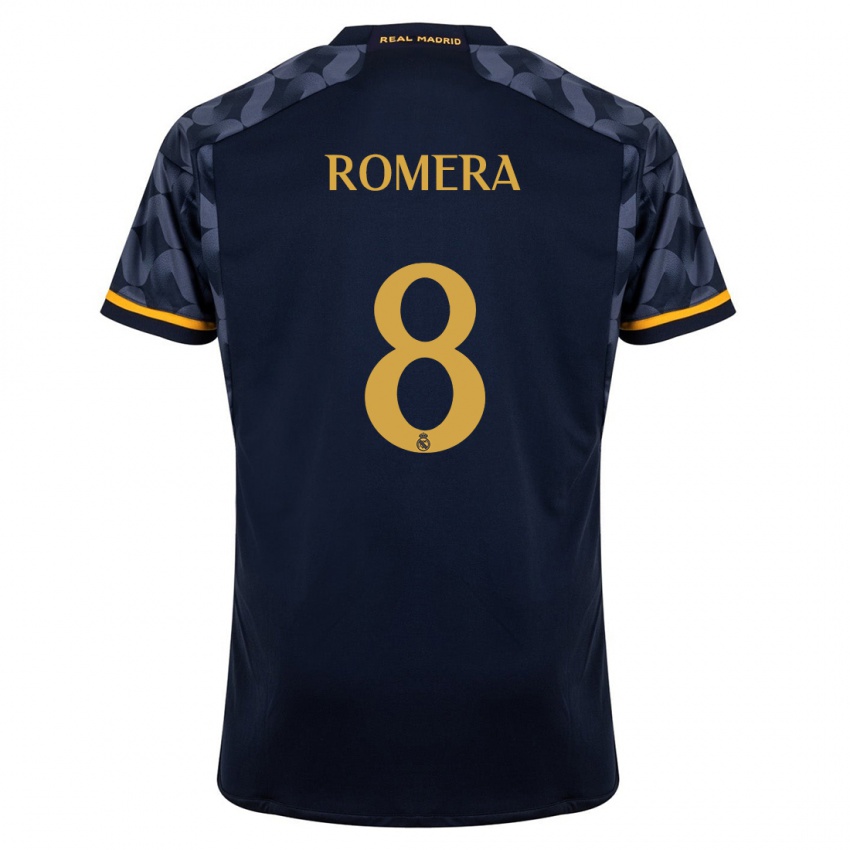 Hombre Camiseta Miguel Romera #8 Azul Oscuro 2ª Equipación 2023/24 La Camisa México