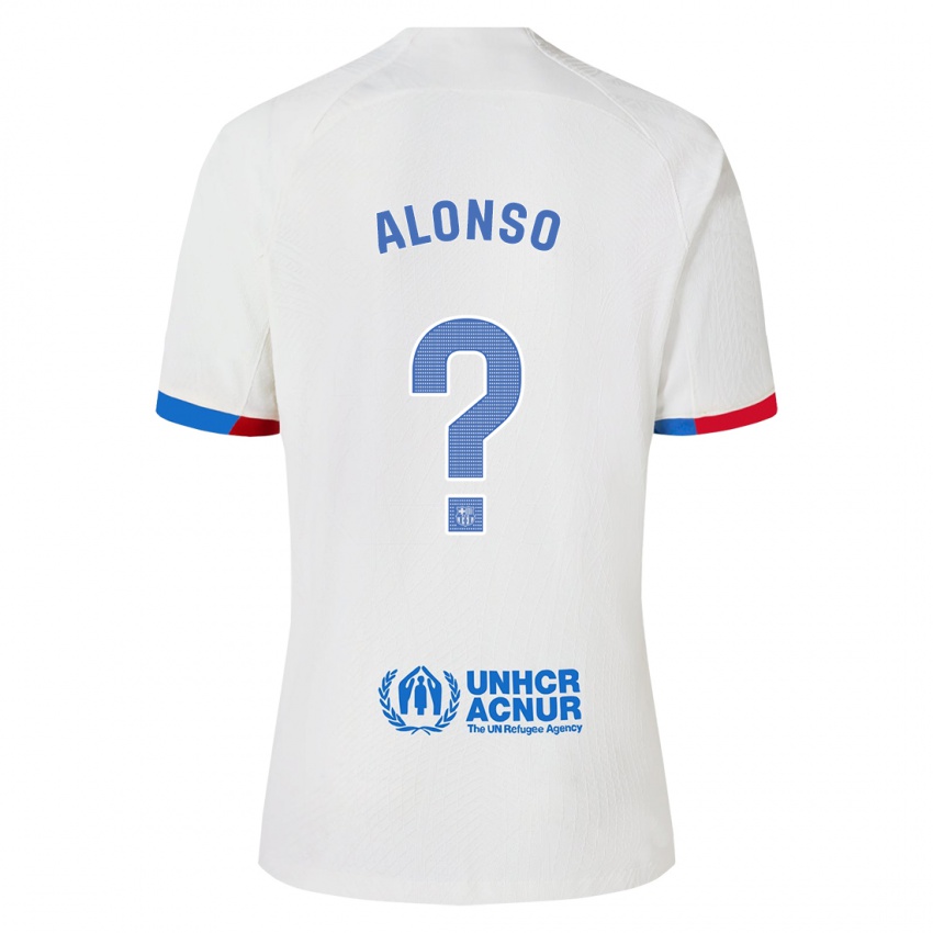 Hombre Camiseta Aáron Alonso #0 Blanco 2ª Equipación 2023/24 La Camisa México