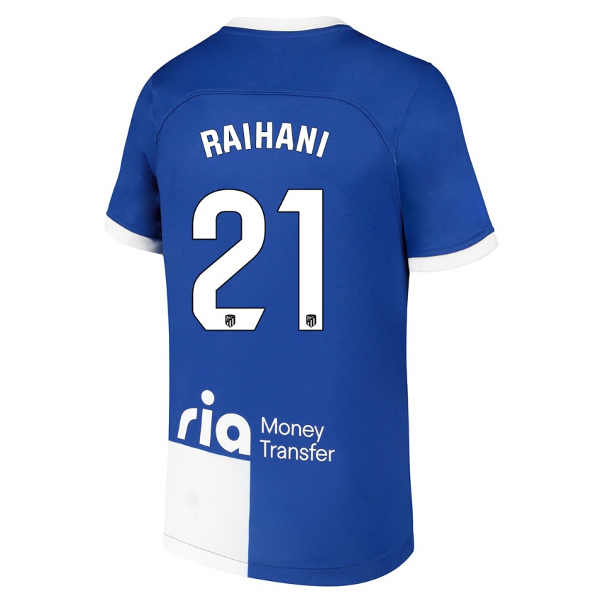 Hombre Camiseta Abde Raihani #21 Azul Blanco 2ª Equipación 2023/24 La Camisa México