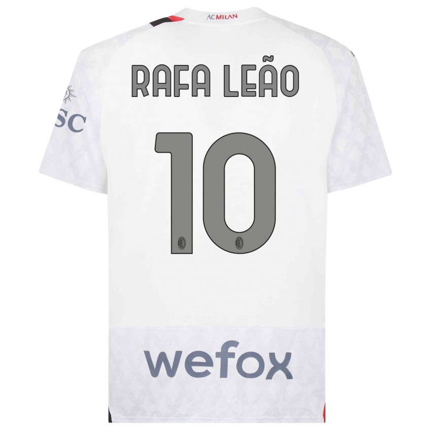 Hombre Camiseta Rafael Leao #10 Blanco 2ª Equipación 2023/24 La Camisa México