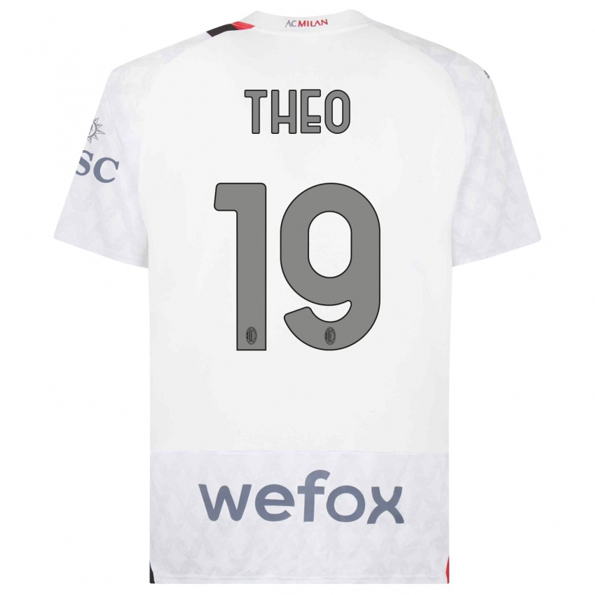 Hombre Camiseta Theo Hernandez #19 Blanco 2ª Equipación 2023/24 La Camisa México
