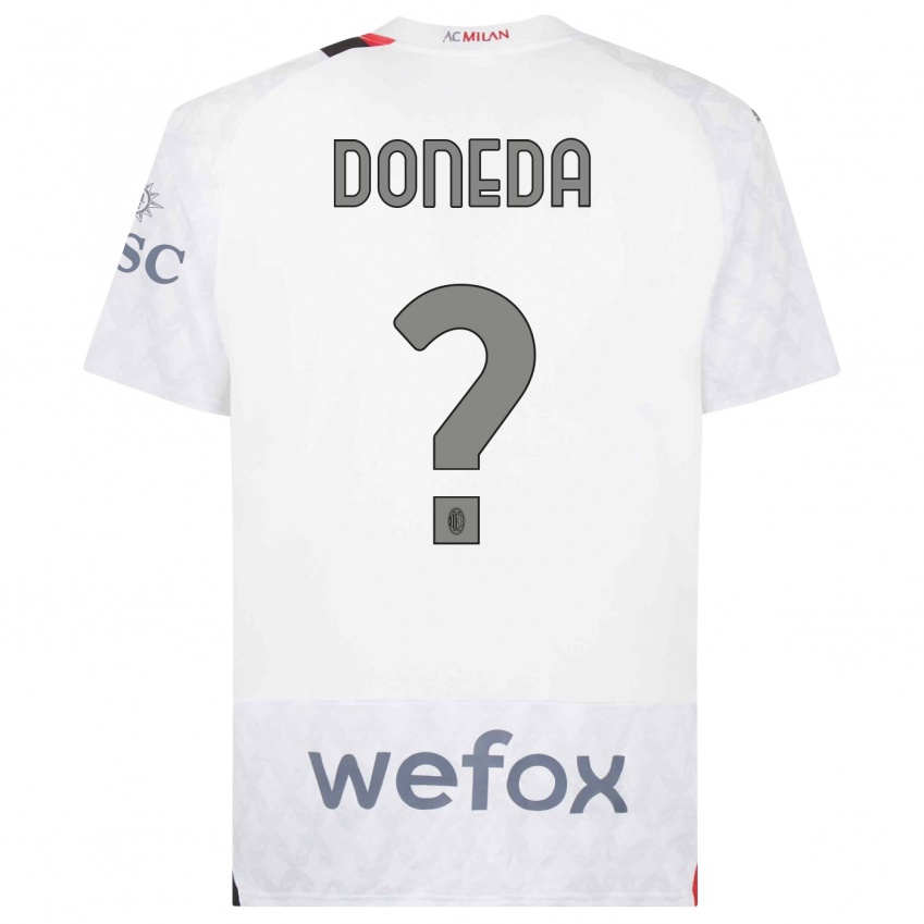 Hombre Camiseta Paolo Doneda #0 Blanco 2ª Equipación 2023/24 La Camisa México