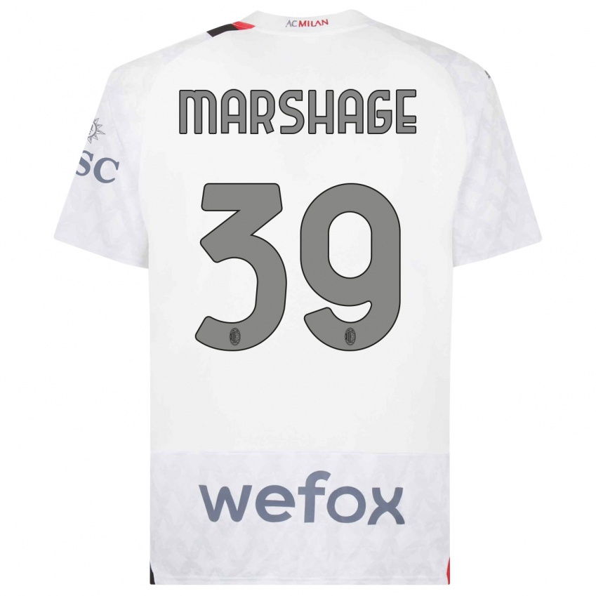 Hombre Camiseta Wilgot Marshage #39 Blanco 2ª Equipación 2023/24 La Camisa México