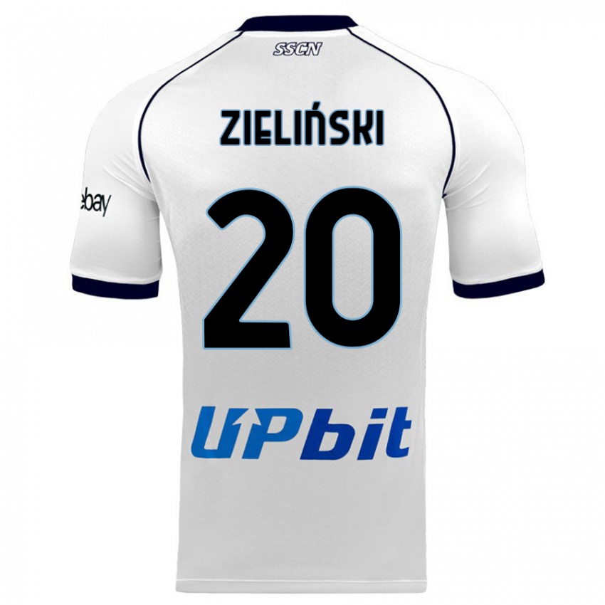 Hombre Camiseta Piotr Zielinski #20 Blanco 2ª Equipación 2023/24 La Camisa México
