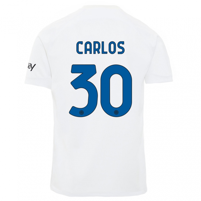 Hombre Camiseta Carlos Augusto #30 Blanco 2ª Equipación 2023/24 La Camisa México