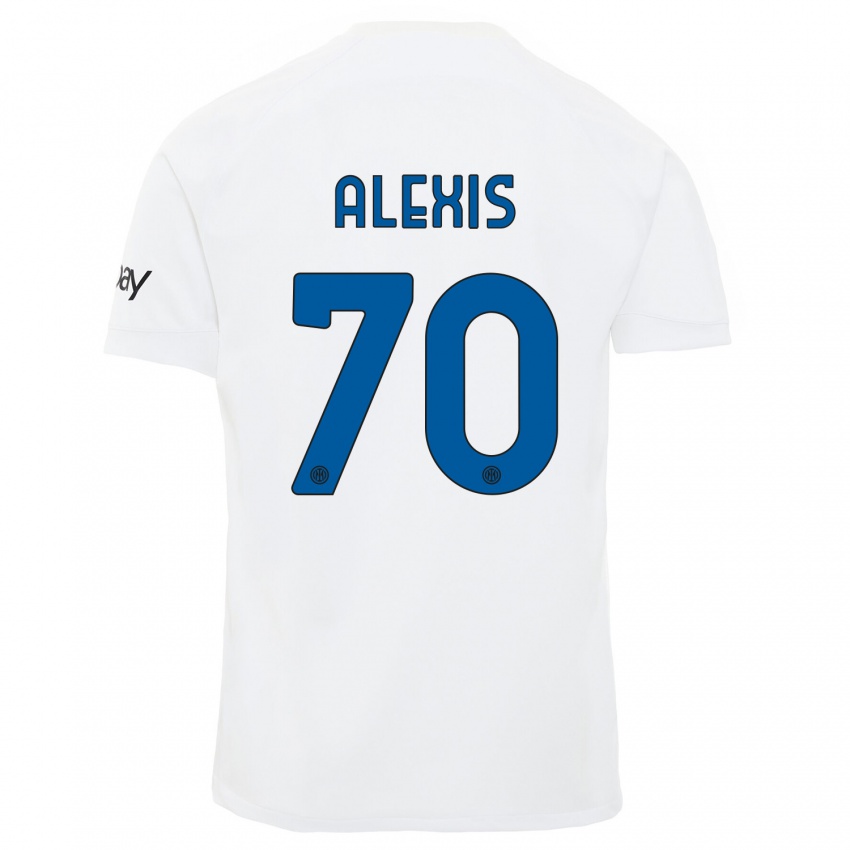 Hombre Camiseta Alexis Sanchez #70 Blanco 2ª Equipación 2023/24 La Camisa México