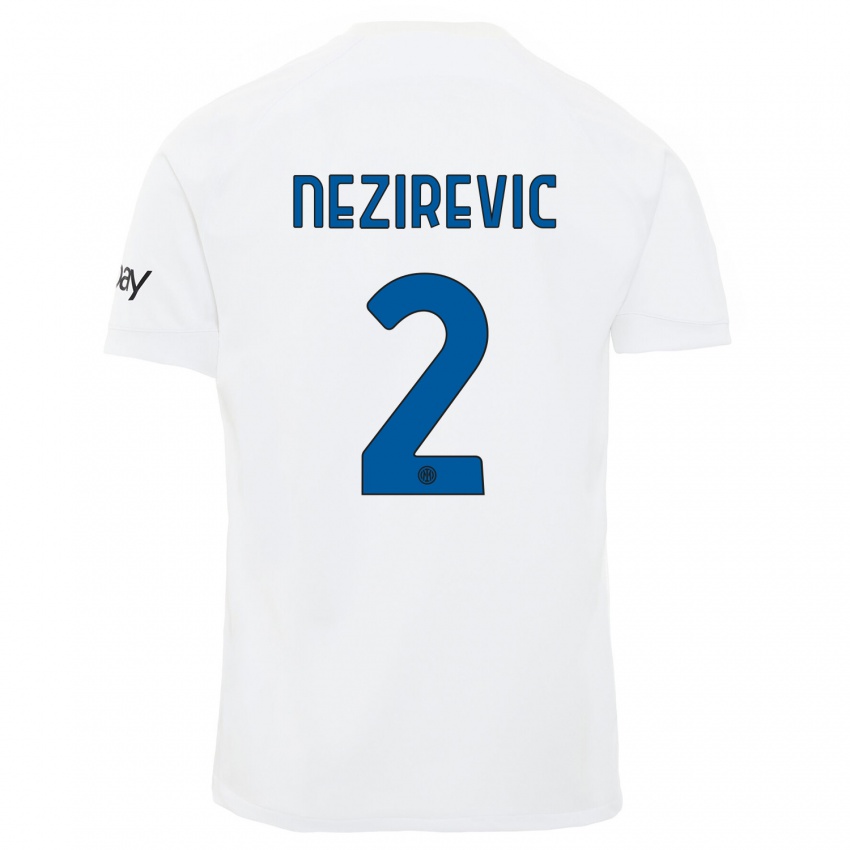 Hombre Camiseta Alem Nezirevic #2 Blanco 2ª Equipación 2023/24 La Camisa México