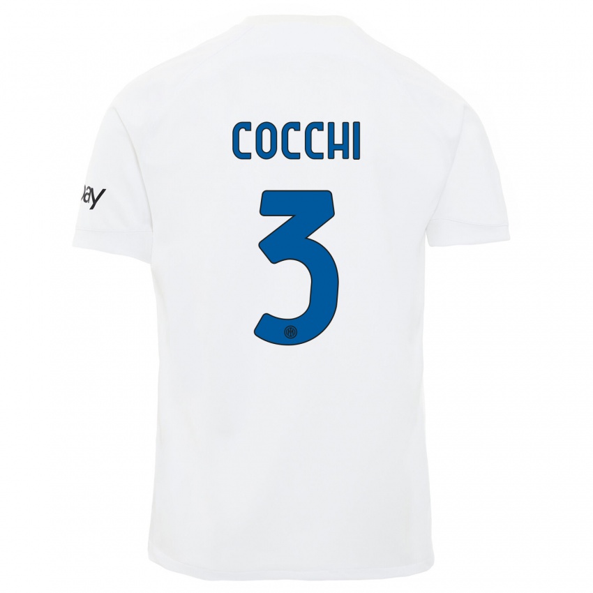 Hombre Camiseta Matteo Cocchi #3 Blanco 2ª Equipación 2023/24 La Camisa México