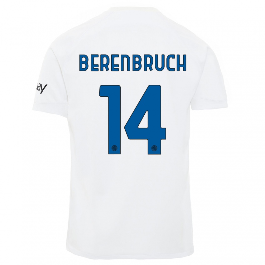 Hombre Camiseta Thomas Berenbruch #14 Blanco 2ª Equipación 2023/24 La Camisa México