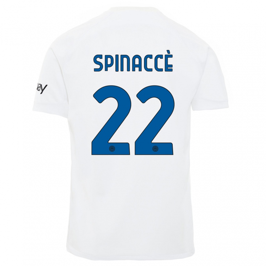 Hombre Camiseta Matteo Spinaccè #22 Blanco 2ª Equipación 2023/24 La Camisa México