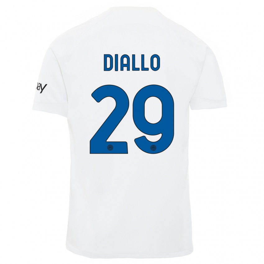 Hombre Camiseta Oumar Diallo #29 Blanco 2ª Equipación 2023/24 La Camisa México