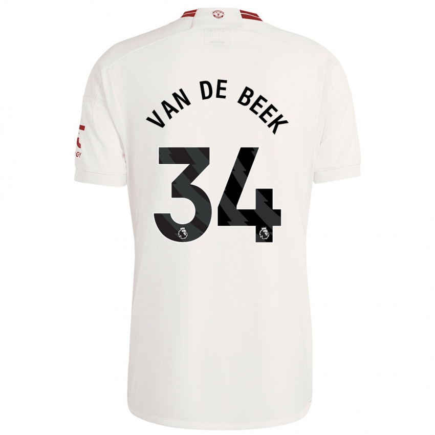 Hombre Camiseta Donny Van De Beek #34 Blanco Equipación Tercera 2023/24 La Camisa México