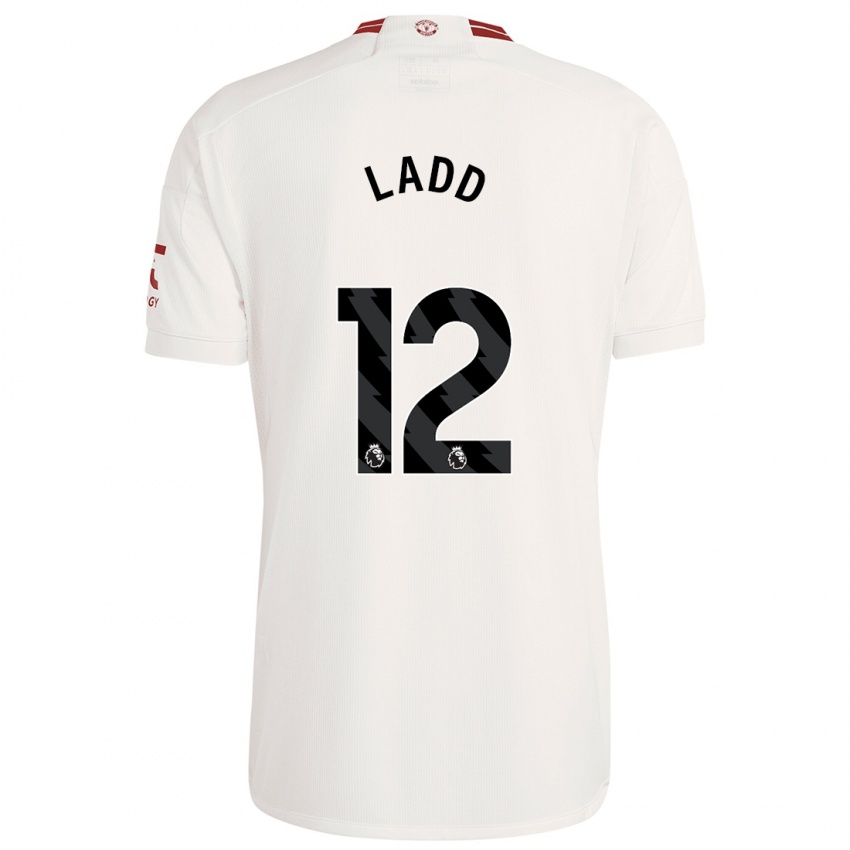 Hombre Camiseta Hayley Ladd #12 Blanco Equipación Tercera 2023/24 La Camisa México