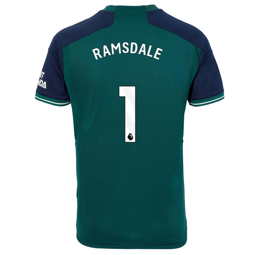 Hombre Camiseta Aaron Ramsdale #1 Verde Equipación Tercera 2023/24 La Camisa México